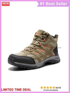 NORTIV 8 Women's Lightweight Suede Ankle Hiking Boots Backpacking